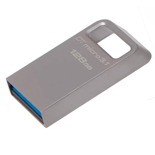 Флеш-накопитель 128Gb Kingston DataTravele Micro G2, USB 3.2, металл, серебряный