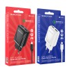 Блок питания Borofone BA54A 2 USB, 1м кабель, чёрный
