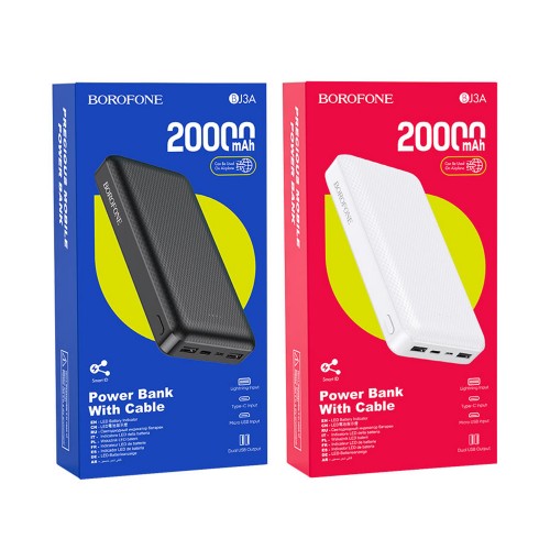 Внешний аккумулятор Borofone BJ3A, 20000mAh, чёрный
