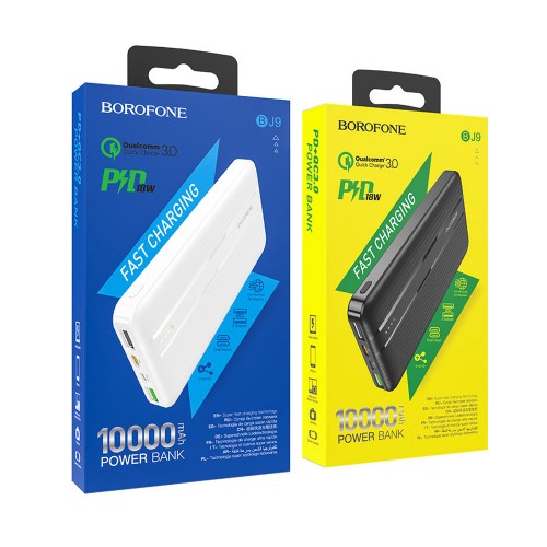 Внешний аккумулятор Borofone BJ9, 10000mAh, PD3.0, QC3.0, чёрный
