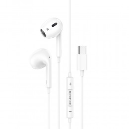 Наушники внутриканальные Borofone BM30, Max, Type-C, 1.2 м, цвет: белый
