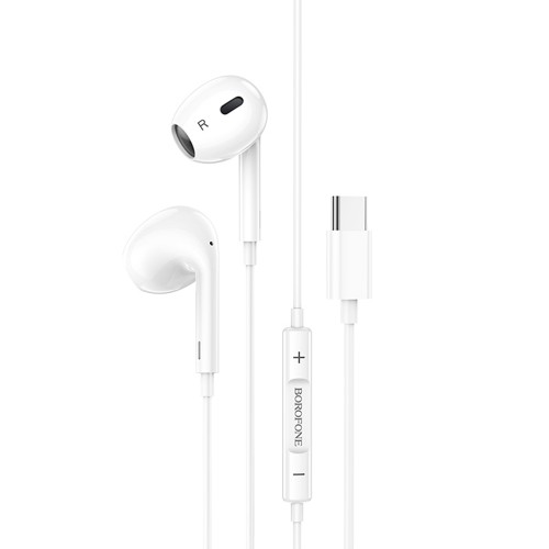 Наушники Borofone BM30 Max Type-C белые, 1.2 м - качественный звук
