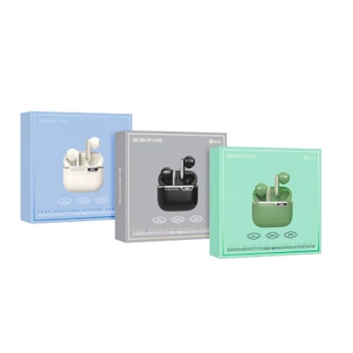 Наушники Borofone BW12 TWS, Bluetooth, чёрные внутриканальные
