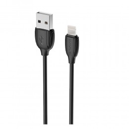 Кабель USB - 8 pin Borofone BX19 Benefit, 1.0м, 2.4A, цвет: чёрный