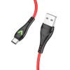 Кабель USB - Type-C Borofone BX65 Bright, 1.0м, 3,0А, цвет: красный