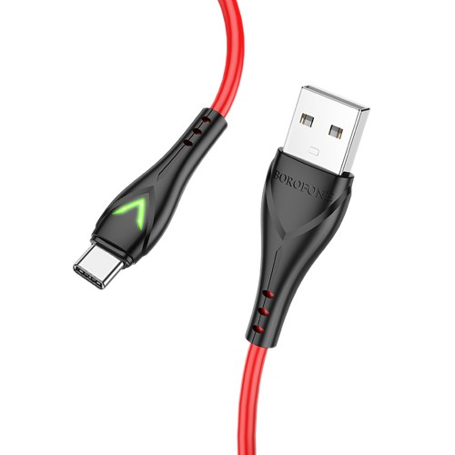 Кабель USB - Type-C Borofone BX65 Bright, 1.0м, 3,0А, цвет: красный