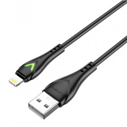 Кабель USB - 8 pin Borofone BX65 Bright, 1.0м, 2.0A, цвет: чёрный