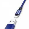 Кабель USB - 8 pin Baseus Yiven, 1.2м, круглый, 2.1A, нейлон, цвет: синий