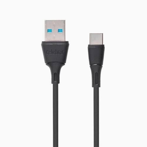 Кабель USB - Type-C Celebrat FLY-2T, 1.0м, цвет: чёрный