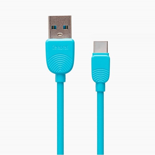 Кабель USB - Type-C Celebrat SKY-2T, 1.0м, круглый, силикон, цвет: синий