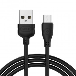 Кабель USB - микро USB Connect GC-63m, 1.0м, круглый, 2.1A, силикон, цвет: чёрный