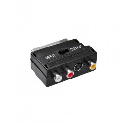 Адаптер SCART - 3xRCA, S-Video(f) Exployd EASY EX-AD-1414, цвет: чёрный