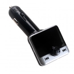 FM-трансмиттер без бренда, FM-H2 BT, Bluetooth, цвет: серебряный
