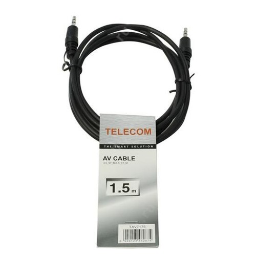 Кабель Jack 3,5mm(m) - Jack 3,5mm(m) TELECOM TAV7175, 1.5м, цвет: чёрный