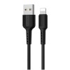Кабель USB 8 pin Borofone BX16 Easy, 1.0м, 2.4A, чёрный
