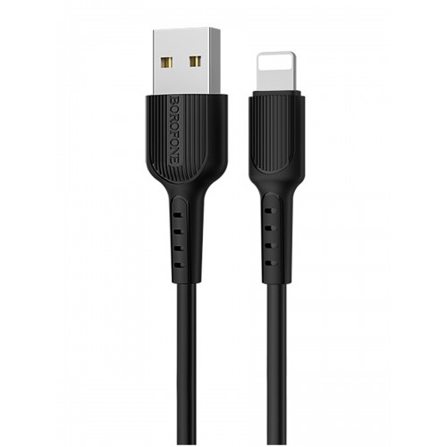 Кабель USB 8 pin Borofone BX16 Easy, 1.0м, 2.4A, чёрный
