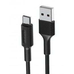 Кабель USB - Type-C Borofone BX1 EZSync, 1.0м, 2.1A, цвет: чёрный
