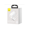 Блок питания Baseus 1 Type-C, 25Вт, QC3.0, PD3.0, белый
