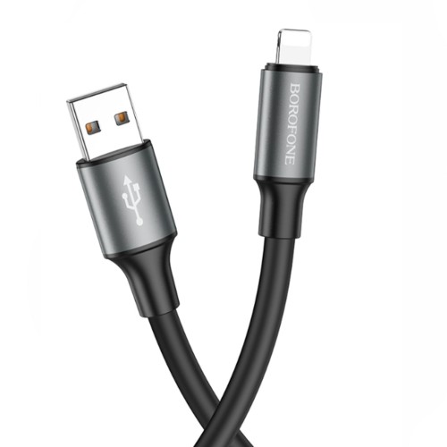 Кабель USB - 8 pin Borofone BX82 Bountiful, 1.0м, 2.4A, цвет: чёрный