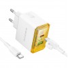 Блок питания сетевой USB, Type-C Borofone BAS32A, Treasure, 5V, 3.0A, 30Вт, PD, QC 3.0, кабель Type-C, Type-C, 1.0м, цвет: белый