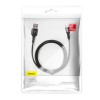 Кабель USB - микро USB Baseus Halo, 0.5м, круглый, 3.0A, нейлон, цвет: чёрный