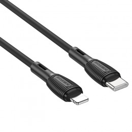 Кабель 8 pin - Type-C Borofone BX86, 1.0м, 20Вт, QC3.0, PD3.0, цвет: чёрный
