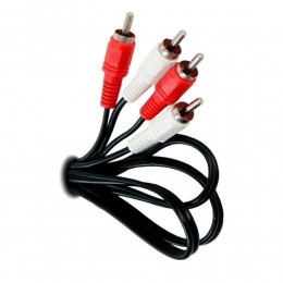 Кабель 2xRCA(m) - 2xRCA(m) VCOM TAV7158M, 5.0м, цвет: чёрный