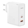 Блок питания Baseus CCGAN100E5, 100Вт, 1 USB, 1 Type-C, белый