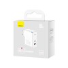 Блок питания Baseus CCGAN100E5, 100Вт, 1 USB, 1 Type-C, белый
