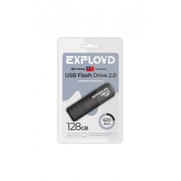 Флеш-накопитель 128Gb Exployd 620 , USB 2.0, пластик, чёрный