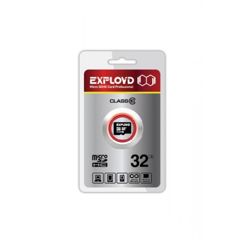 Карта памяти microSDHC 32Gb Exployd, Class10, без адаптера