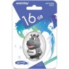 Флеш-накопитель 16Gb SmartBuy Wild series Hippo, USB 2.0, пластик, серый