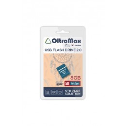 Флеш-накопитель 8Gb OltraMax Drive 50 Mini, USB 2.0, пластик, голубой, тёмный