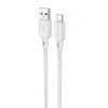 Кабель USB Type-C Borofone BX94 Crystal Color, 1.0м, 2.4A, светло-серый