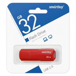 Флеш-накопитель 32Gb SmartBuy Clue, USB 2.0, пластик, красный