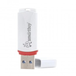 Флеш-накопитель 4Gb SmartBuy Crown, USB 2.0, пластик, белый