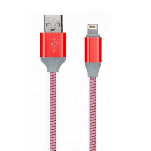 Кабель USB 8 pin 1.0м 2.1A красный в техпаке
