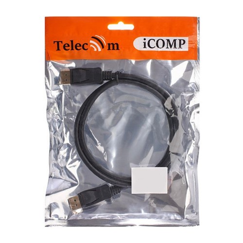 Кабель DisplayPort(m) - DisplayPort(m) TELECOM CG800, 1.0м, 3D, HBR3, HDCP2.2, CEC, EDID, 32 Гбит/с, цвет: чёрный