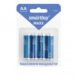 Батарейка AA SmartBuy LR06-4BL MAXX, (4/48/480), (арт.SBBM-2A04B)