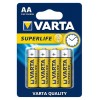 Батарейка AA Varta R06-4BL SuperLife, 1.5В, (4/48/240)