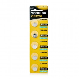 Батарейка Toshiba CR1216-5BL Lithium, 3,0 B, (5/100), (арт.00000015571)
