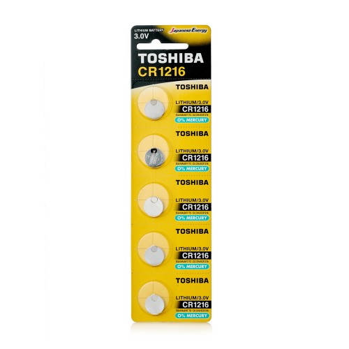 Батарейка Toshiba CR1216-5BL Lithium 3V (арт. 00000015571)
