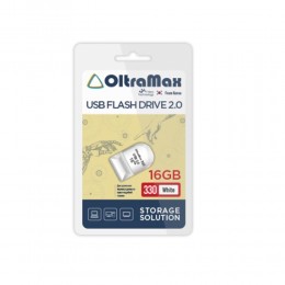 Флеш-накопитель 16Gb OltraMax 330, USB 2.0, пластик, белый