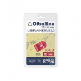 Флеш-накопитель 16Gb OltraMax 330, USB 2.0, пластик, красный