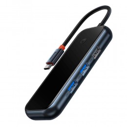 USB-концентратор Baseus BS-OH090, AcmeJoy, 7 Гнезд, PD, 2xUSB3.0, 1xHDMI, SD, TF, кабель Type-C, цвет: чёрный