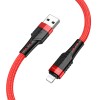 Кабель USB - 8 pin Borofone BU35, 1.2м, 2.4A, цвет: красный