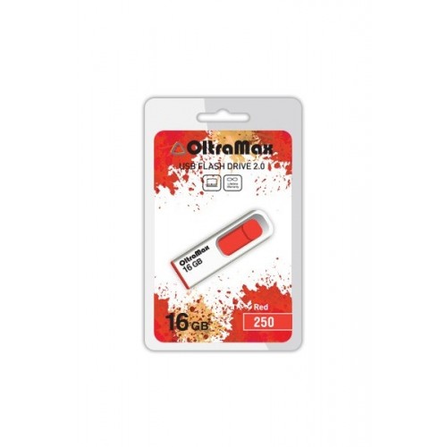 Флеш-накопитель 16Gb OltraMax 250, USB 2.0, пластик, красный