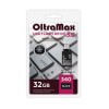 Флеш-накопитель 32Gb OltraMax 340, USB 3.0, пластик, OTG, Type-C, черный