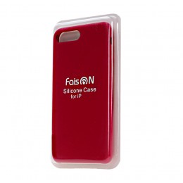 Чехол силиконовый FaisON для APPLE iPhone 5/5S/SE, №37, Silicone Case, цвет: бордовый