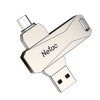 Флеш-накопитель 64Gb Netac Dual U381, USB 3.0, микро USB, пластик, серебряный